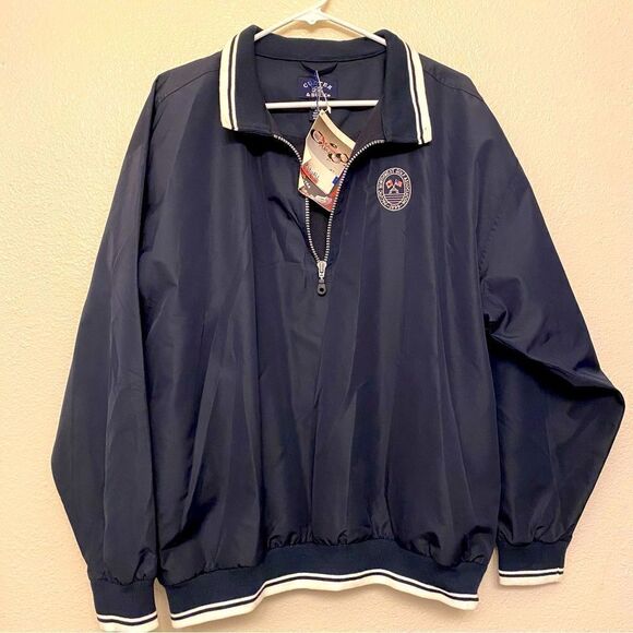 Cutter and Buck Climaguard ladies navy blue 1/4 zip Jacket NW Golf Association L - Picture 1 of 13
